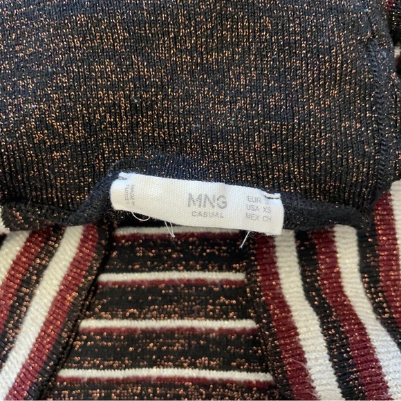 Mango Turtleneck Sweater In Strips - Picture 2 of 2